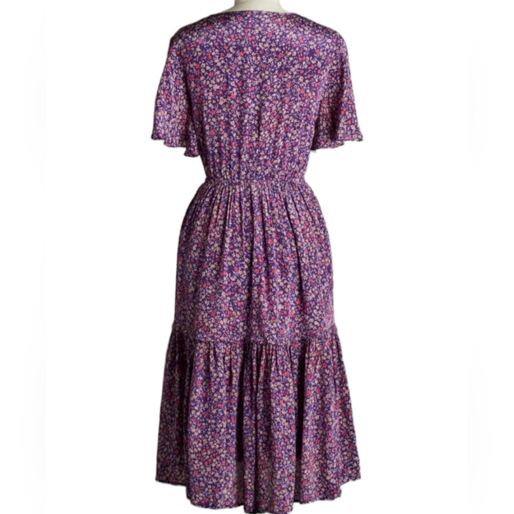 Sundance Purple Floral High-Low Dress - Picture 3 of 14